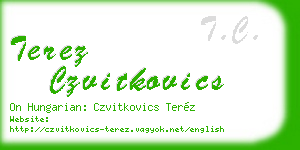 terez czvitkovics business card
